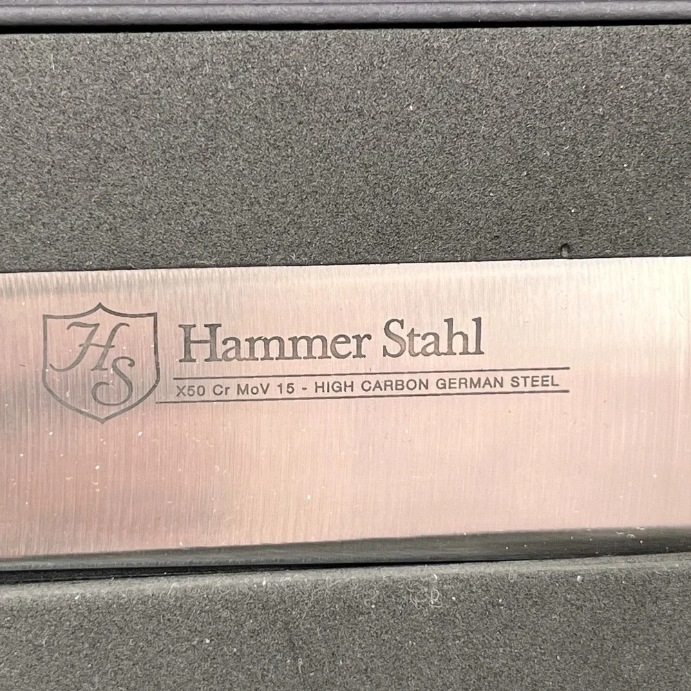 Hammer Stahl Carving Knife & Fork Gift Set Stainless Steel In Original Box NEW
